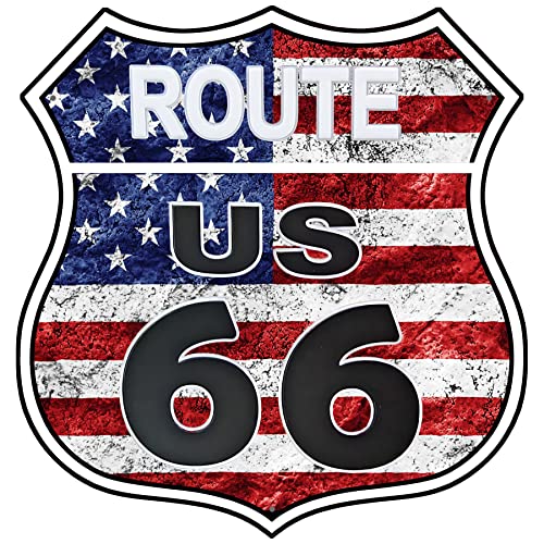 Vintage Route 66 Tin Sign Funny Metal Signs Novelty Poster Humorous Wall Art Decor 12X12 Inch #TOP3
