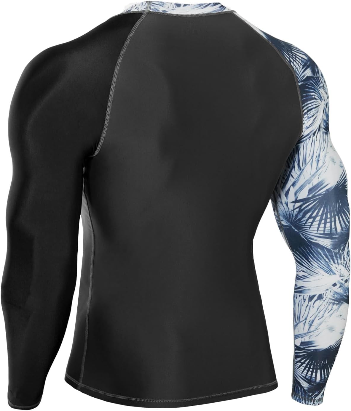 Men's Rash Guard Swim Shirts, UPF 50+ Long Sleeve Compression Shirt Baselayer Skins for Jiu Jitsu BJJ - Image 3