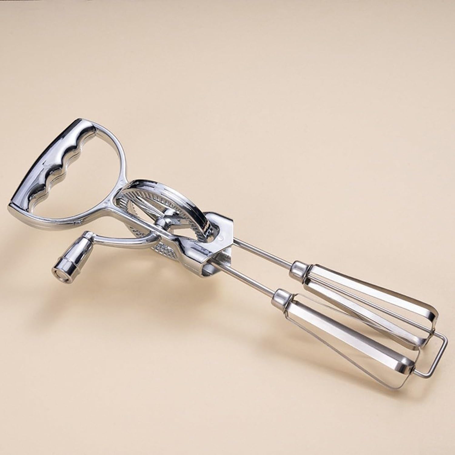 Frullino Manuale in Acciaio Inox a Doppia Frusta