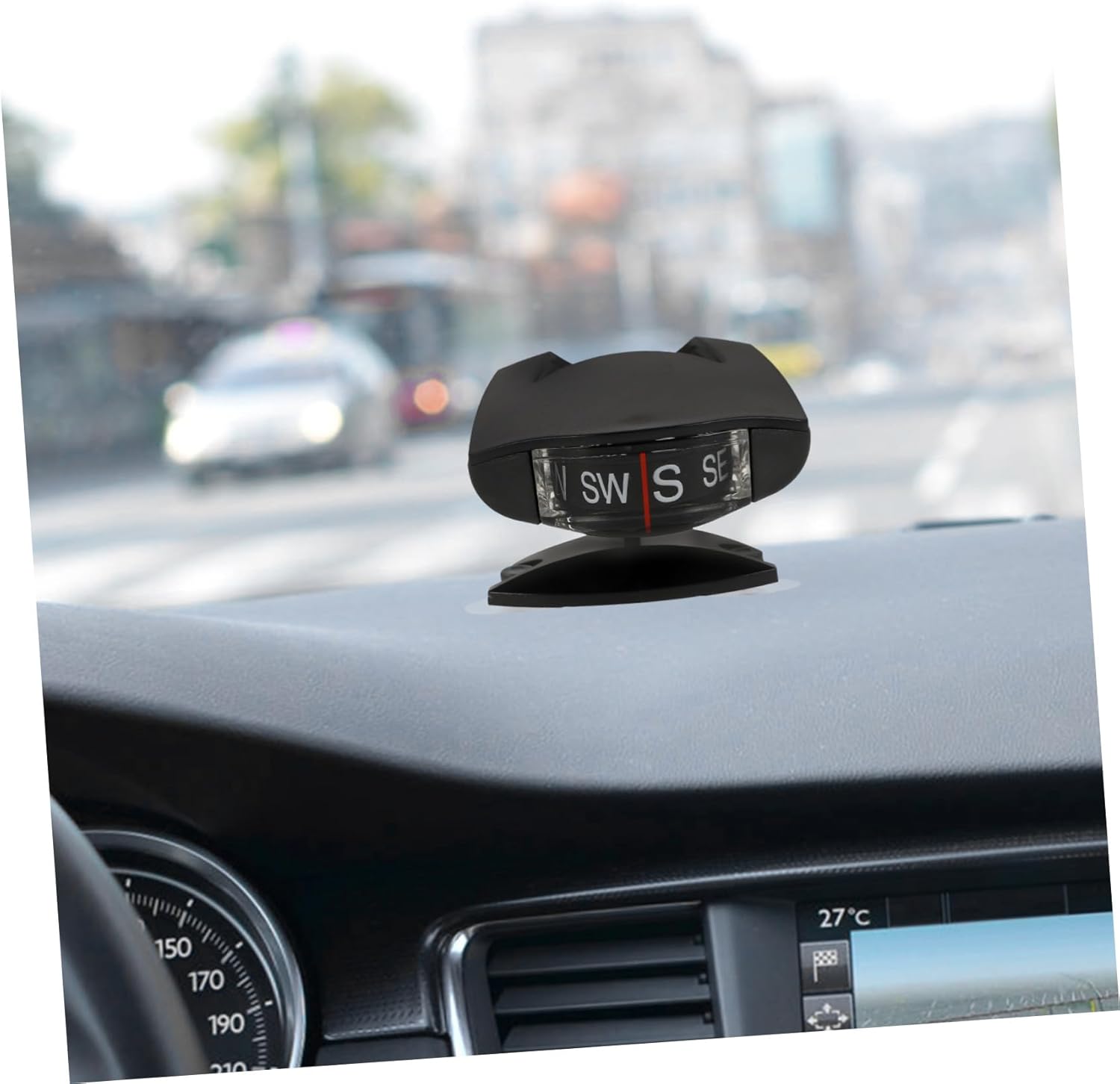 Adjustable Car Dashboard Compass with Inclinometer for Accurate Navigation Compact Portable Design for Cars Motorcycles and Boats Essential Auto Accessory for Safer Road Trips and