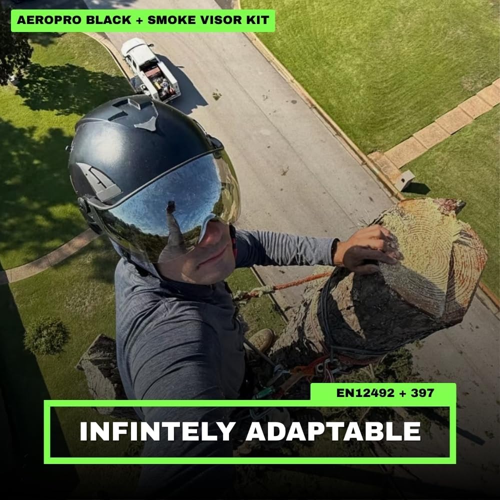 Land Helmets AeroPro Safety Helmet - ANSI/ISEA Z89.1 + EN 12492 & EN397 Type 1 Class C Vented - OSHA Approved - Lightweight, Comfortable Helmet for Arborists, Contractors, & Rescue Teams - Image 5