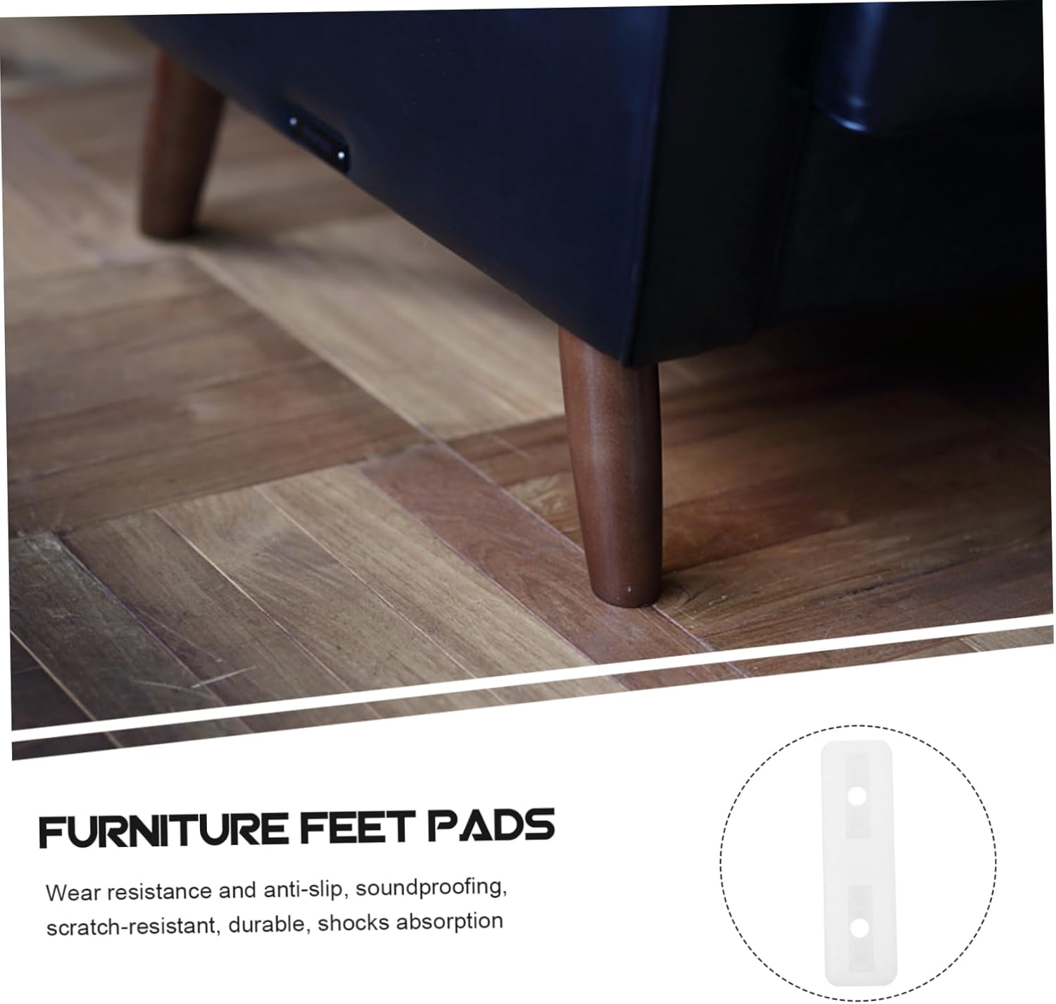 Mobestech 200pcs Rectangular Furniture Feet Pads Non- Chair Protectors for Floor Scratch-Resistant and Shock Absorbing for Sofas Desks and Tables