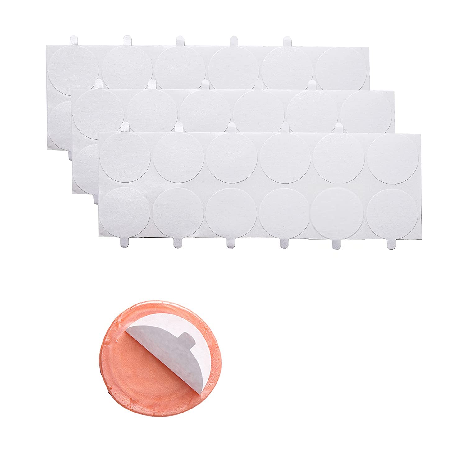 SYOSI Double Sided Adhesive Dots for Wax Seal Stamp kit, 300PCS 1inch Adhesive Wax Seal Backing for Wax Seal Stickers, Craft Adhesive Waxing (White)