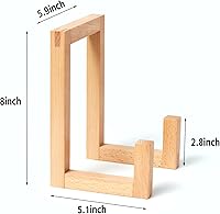 Vista 3 de Soporte de almacenamiento de discos de vinilo moderno, soporte de exhibición de álbumes de madera maciza, soporte de discos de vinilo de madera