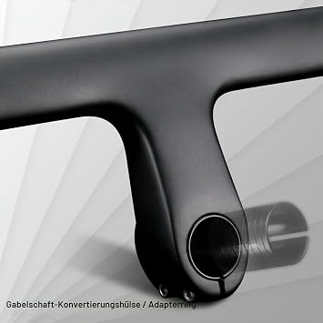 RXL SL Handlebar Road Bike Carbon 1-1/4 Inch Carbon Integrated Handlebar 400 x 90 mm Road bike handlebar 31.8 mm carbon UD matte internal routing drop bar 1-1/8 inch