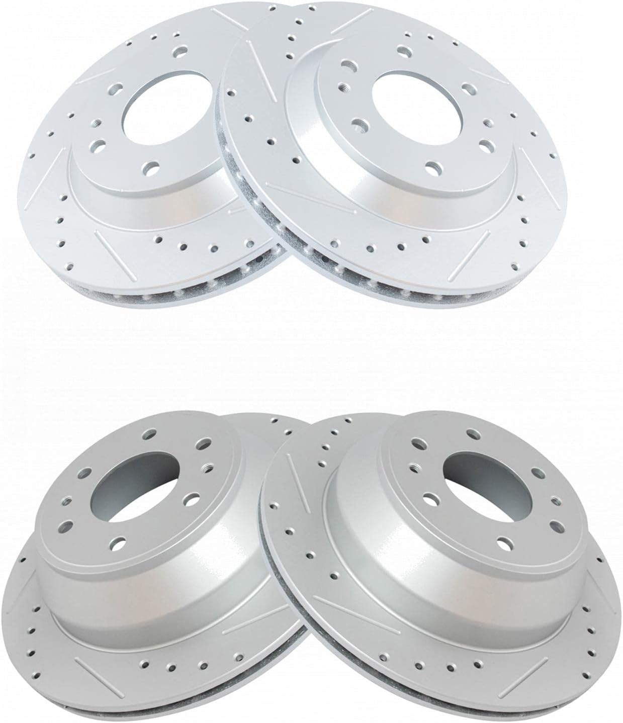 TRQ Front & Rear Brake Performance Rotor Kit Compatible with Buick Chevy Isuzu Oldsmobile