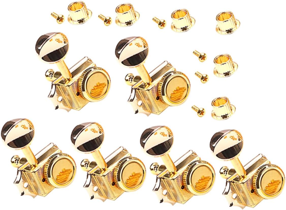 ERINGOGO 6pcs String Correct Lock String Tuners Parts Guitar Tuner Pegs Tuning Guitars Electric Guitar Instrument Tuner Acoustic Guitar Tuner Guitar Pegs Guitar Tool Kit Golden Plastic