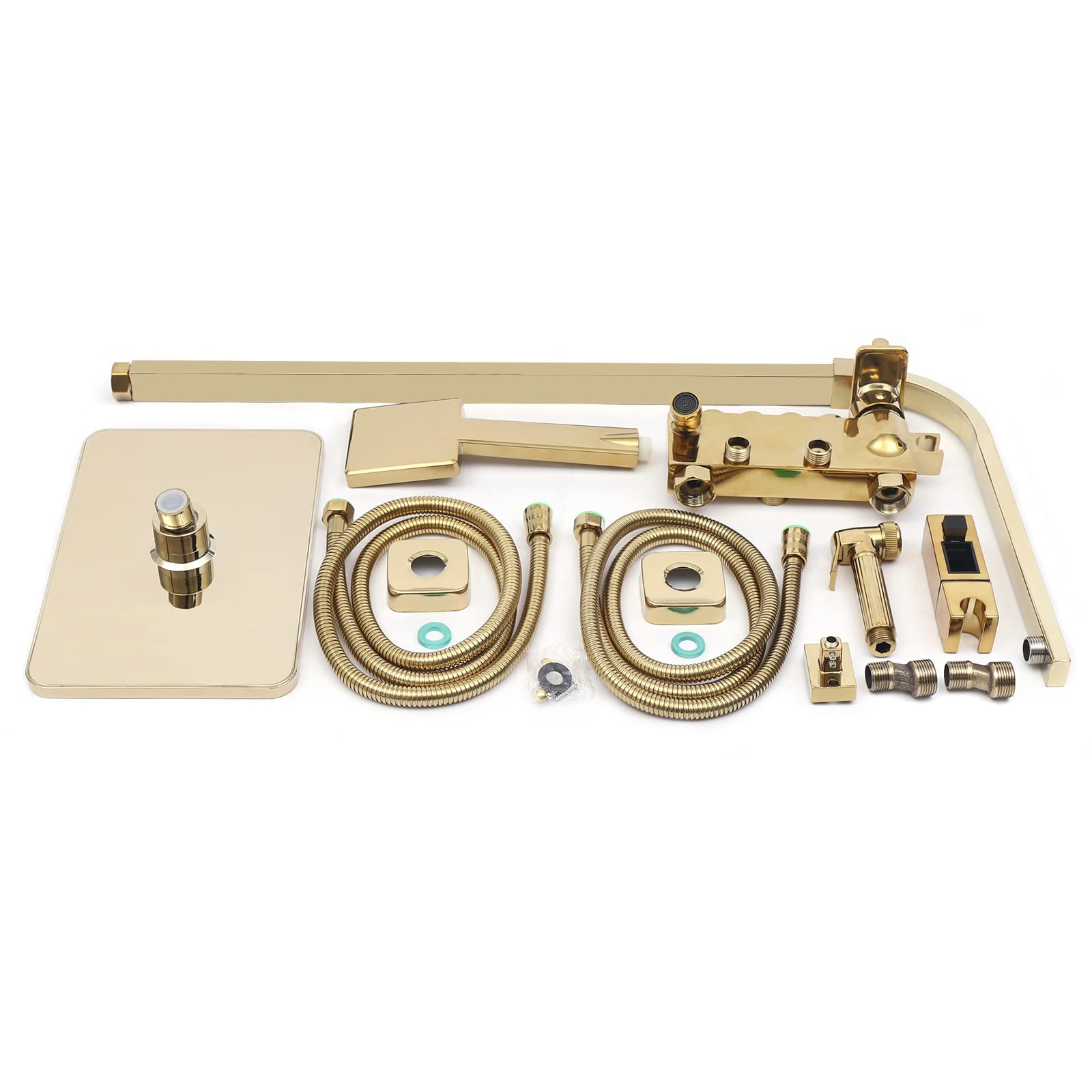 4 Funktionen Dusch Set Antik Regendusche Duschsystem Wannen Armatur HöHenverstellbar Handbrause Mischbatterie Dusche Gesetzt Wand Haengen Bad Wasserhahn Mischer Mit Kopfbrause Modern Gold
