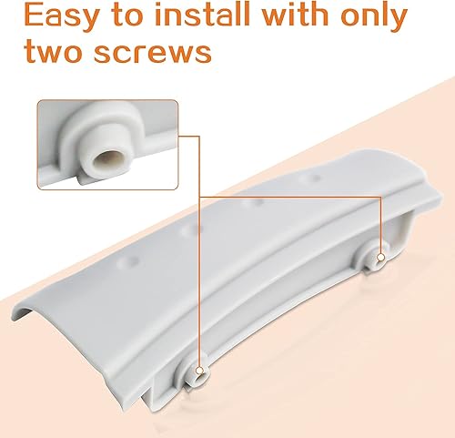 Miniatura 4 de Reemplazo de manija de puerta gris platino duradero para lavadora Whirlpool, modelos WP8181846 WP8181846VP PS11744938 AP6011739 EA391617 ghw9400pw4