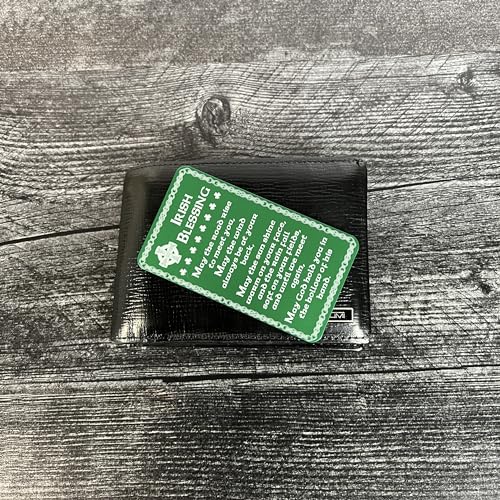 Cutest Gifts Irish Blessing Engraved Metal Wallet Insert, St Patricks Day Gift, Unique and Uplifting Gift For Husband, Thoughtful Gift for Son, 100% Made in the USA3