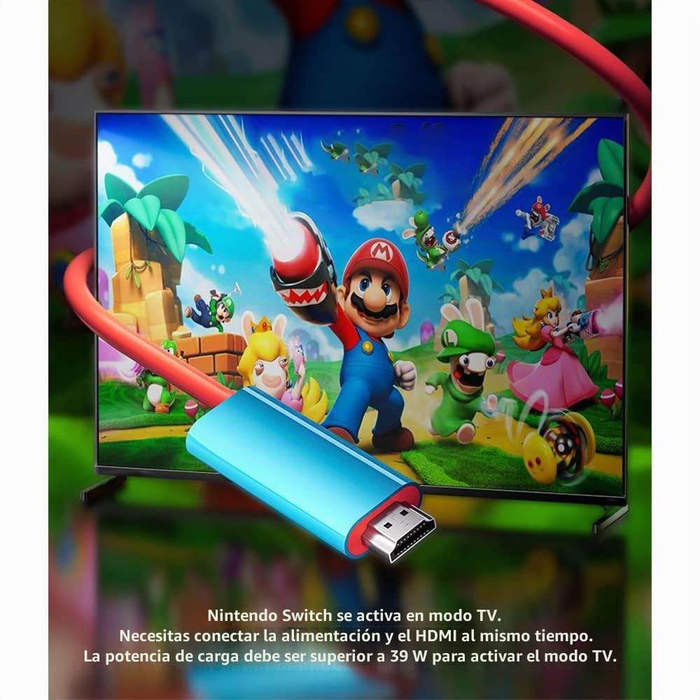 RREAKA Dock para Nintendo Switch OLED - Adaptador 2 en 1 con cable HDMI 4K, carga USB-C 100W, estación de carga portátil para viajes, Samsung Dex S23, MacBook