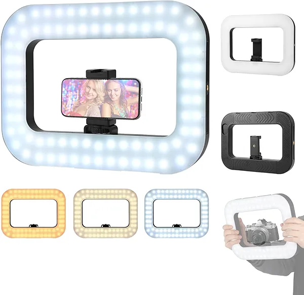 NANBEITONG Smartphone Video Rig with RGB Light,Handheld Ring Selfie Light Kit,Phone stabilizer Video Light wiht 8000mAh Battery for LED Camera Lights,YouTube, TikTok,Smooth Video Recording