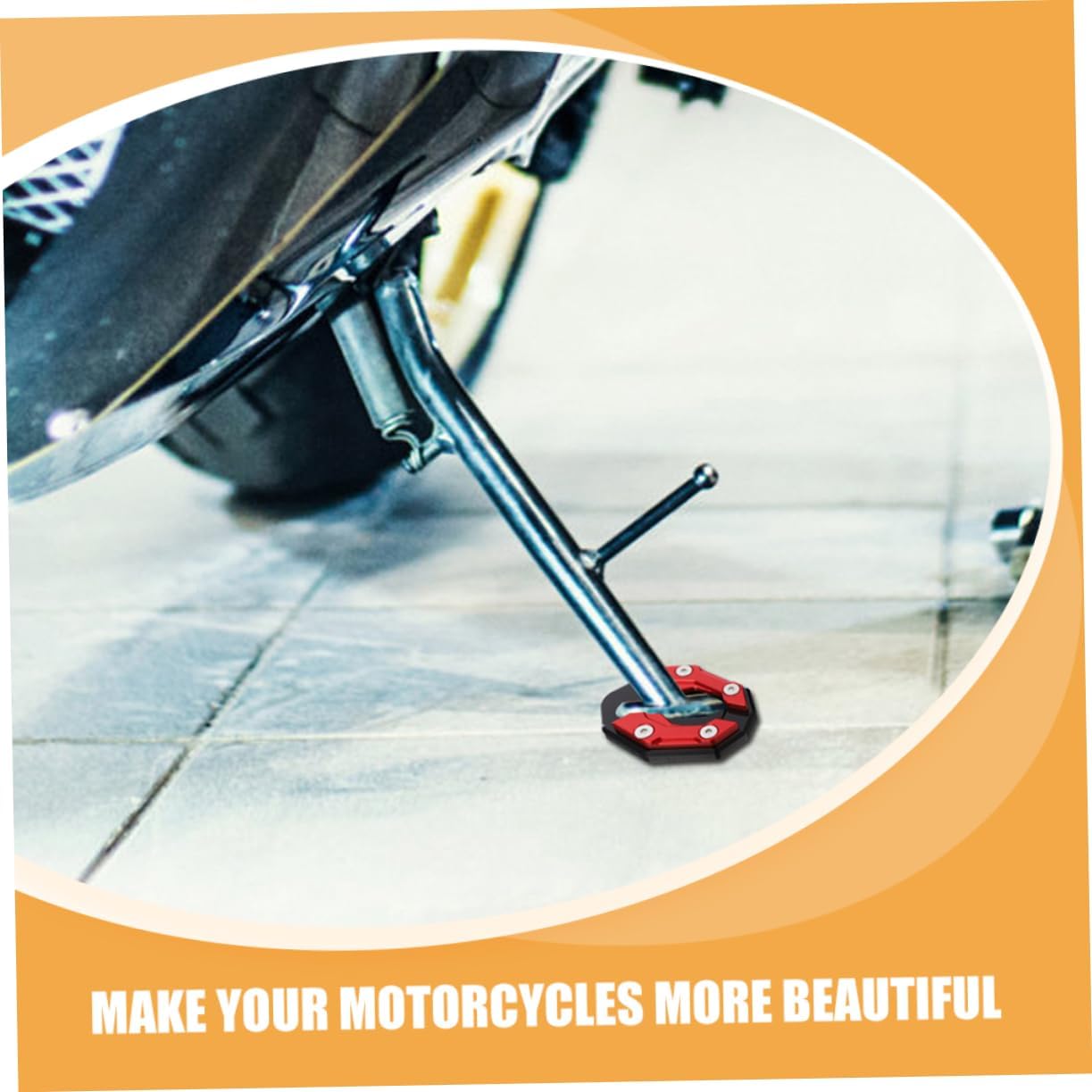 2Pcs Motorcycle Kickstand Pad Durable Side Stand Extension Cushion for Xmax Non Slip Support Plate Enhanced Stability Various Surfaces