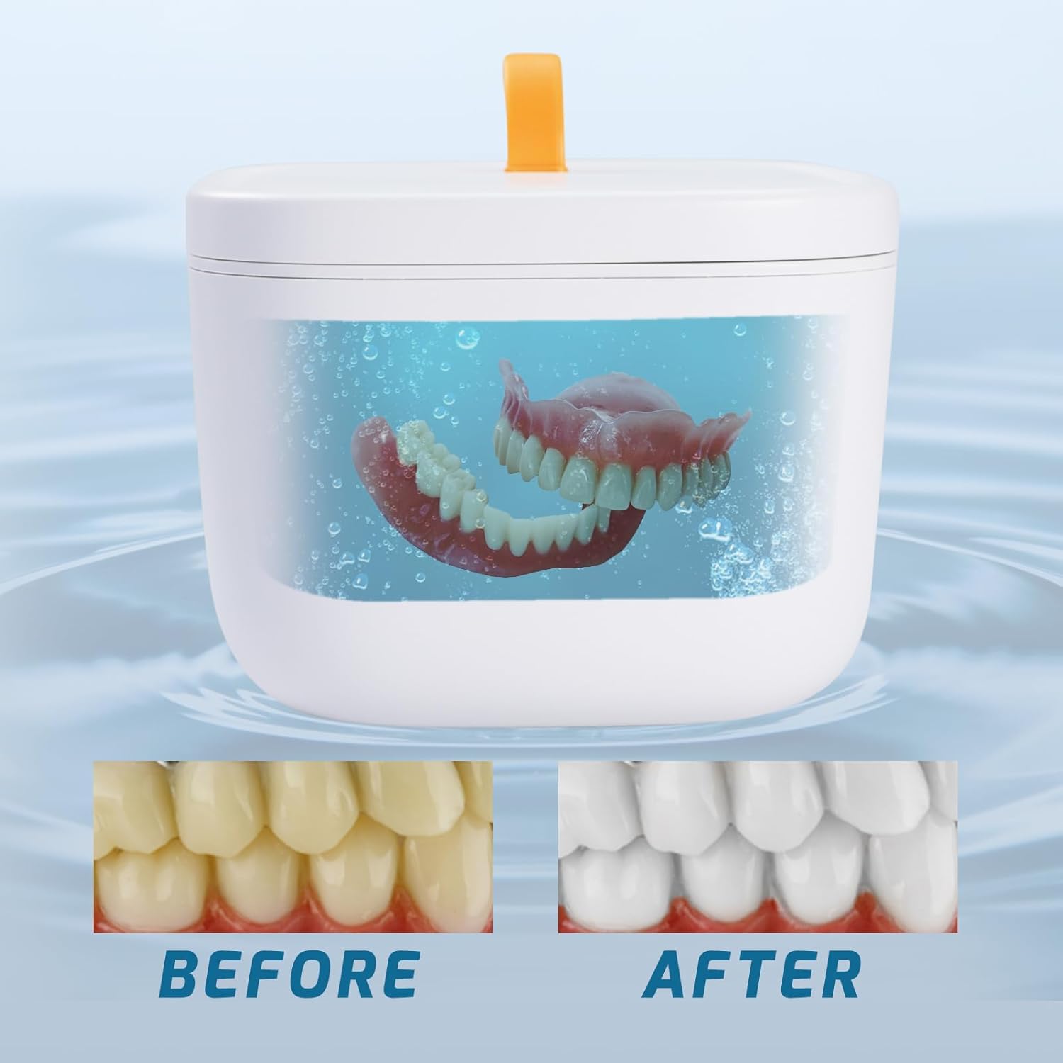 Ultrasonic Cleaning Machine Jewelry Glasses Coins Dentures 255ml Tank Capacity 360° Portable Ultrasonic Cleaner with 4 Cleaning Modes for Jewelry, Dentures, Coins