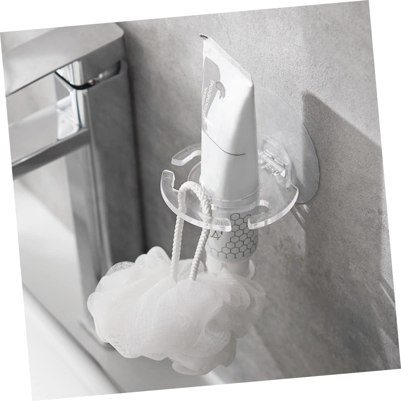 Amosfun 24piezas Soporte De Cepillos De Dientes Adhesivo De Pared Organizador Transpirable para y Baño para Cepillos Afeitadoras y Instalación Sin