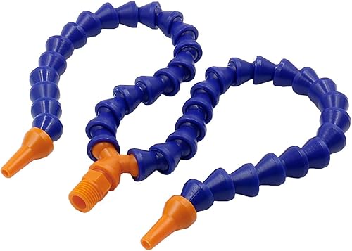 Baomain Manguera de refrigerante en forma de Y de rosca macho PT de 14 ", boquilla redonda de 0.118 in, tubo de plástico flexible de 11.8 pulgadas