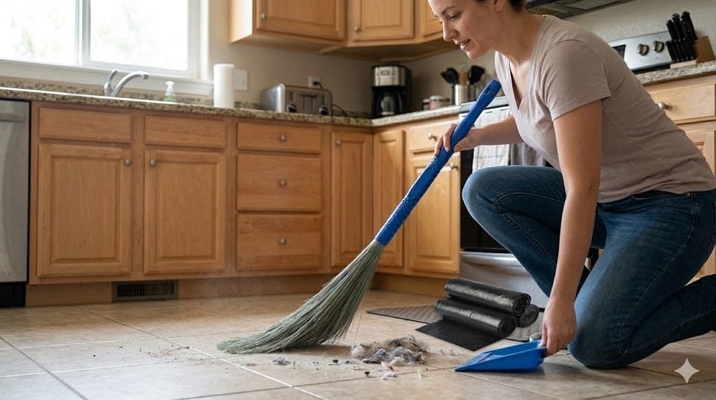 AIR O MATIC Plastic No Dust Broom Extra Long Soft Broom 1