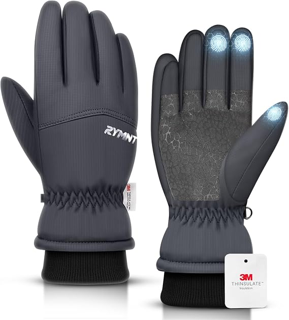 RYMNT Winter Waterproof Gloves Women Men, 3M Thinsulate Wind