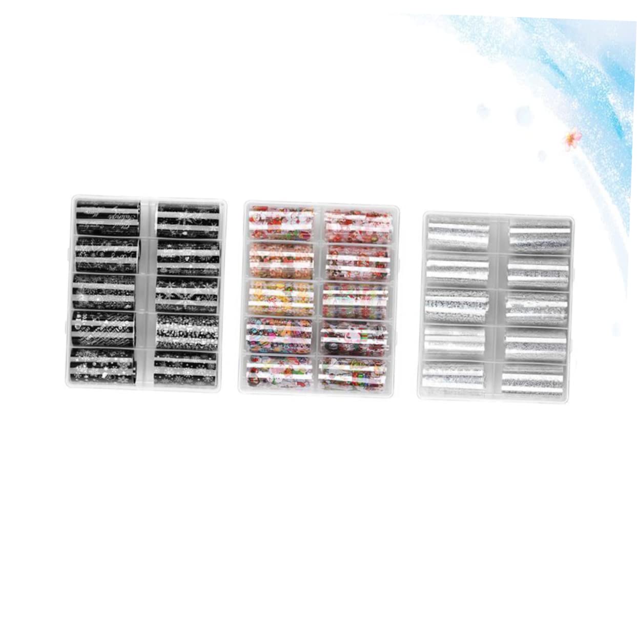Beaupretty 9 Juegos Pegatinas De Uñas Diseños De Uñas Navideñas Etiqueta Engomada Del Arte Del Clavo Favores De Fiesta De Navidad Papel Adhesivo Mate Decoración De Uñas Navideñas
