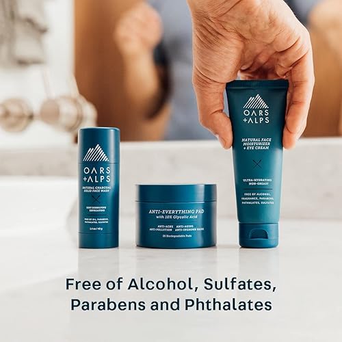 Miniatura 7 de Oars + Alps Hidratante facial y crema para ojos, cuidado de la piel probado por dermatólogos infundido con jugo de hoja de aloe y vitamina E, tamaño