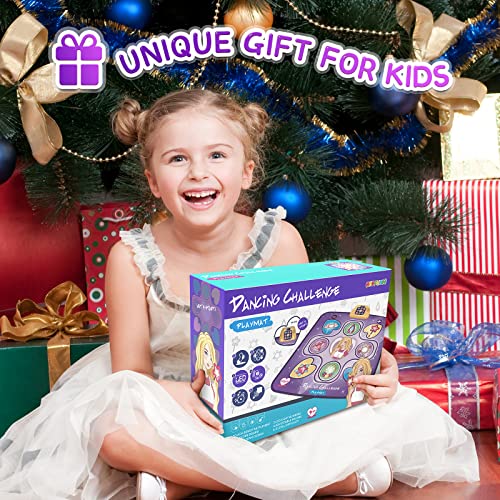 Beefunni Dance Mat Toys For 3-10 Year Old Girls, 5 Game Modes Including 3 Challenge Levels, Adjustable Volume Dance Pad With Led Lights, Christmas Birthday Gifts For 3 4 5 6 7 8 9+ Year Old Girls #TOP5