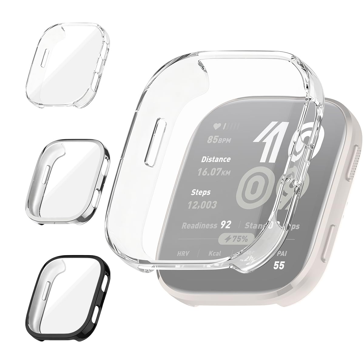 ZORBES® Compatible with Amazfit Bip 6, 3 Pack Fashion TPU Screen Protector Smartwatch Screen Cover Full Coverage Anti-Scratch Cover, Precise Opens, Seamless Fashion Screen Accessories-picture-14
