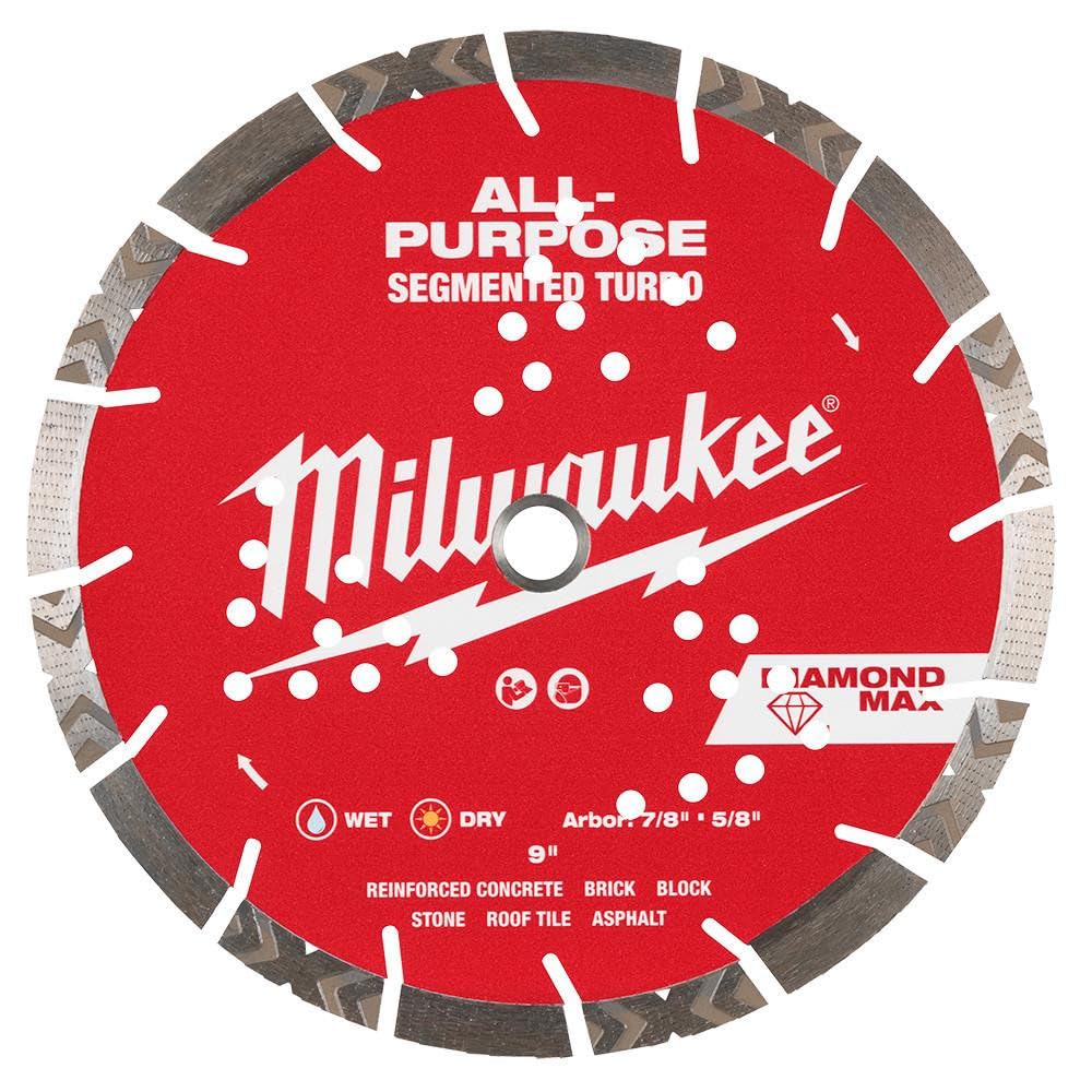 MILWAUKEE Diamante universal segmentado de 9 pulgadas