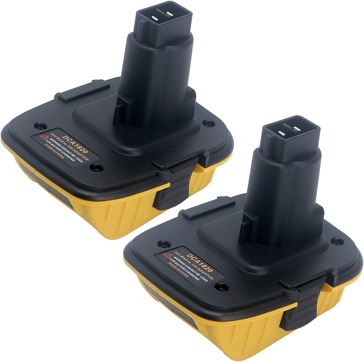 2-Packs DCA1820 18V to 20V Battery Adapter Replace for 20V MAX Lithium Battery DCB200 DCB203 DCB204 DCB205 DCB206 for 18Volts Tools NiCad & NiMh Battery DC9096 DW9096 DC9098 DW9099