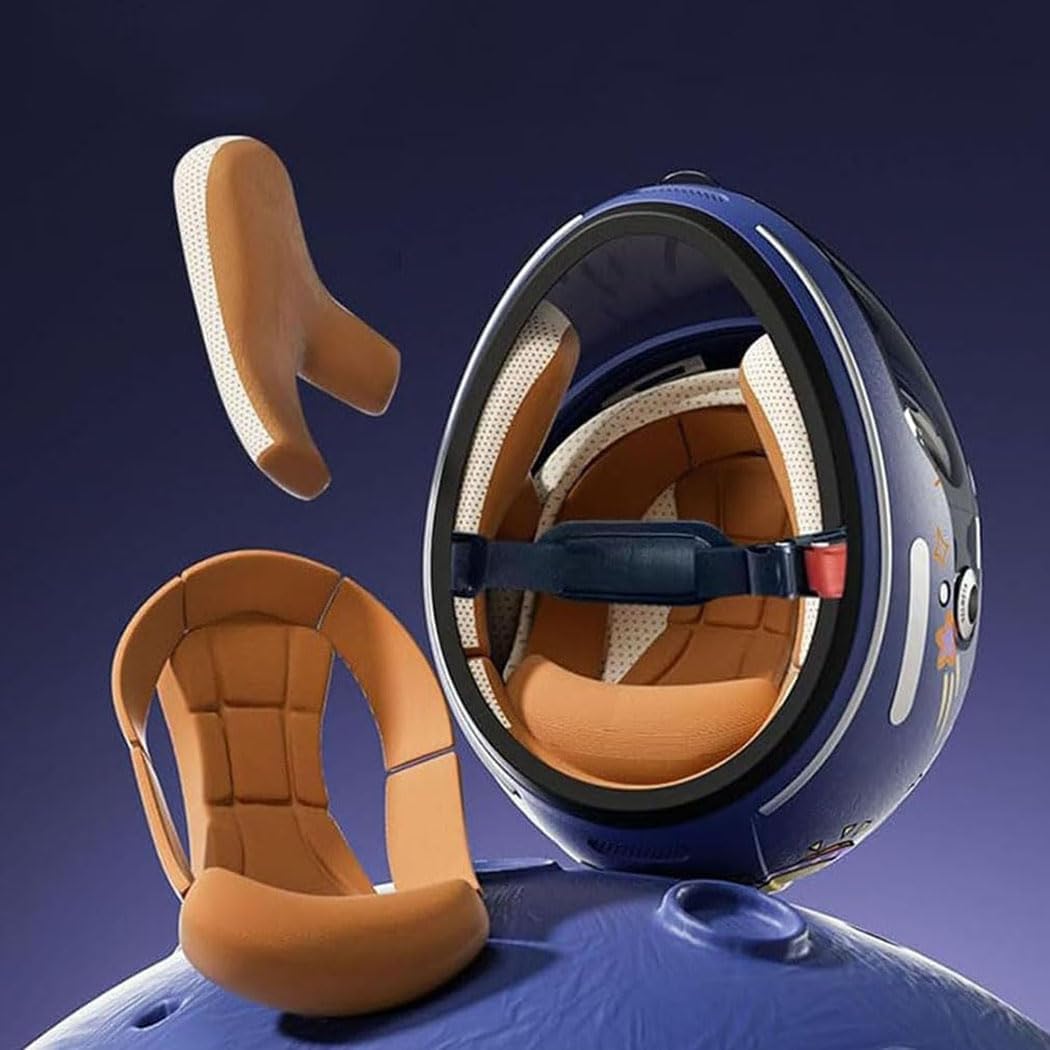 DOT Approved Summer & Children's Full Face Motorcycle Helmets 3-14 Years Old Cartoon Pattern Kids Helmet Electric Bicycle Scooter Youth Go-Kart ATV Cruiser Moped