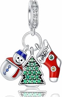 Annmors S925 Silver Christmas Charms for Women Pandora Moments Bracelet