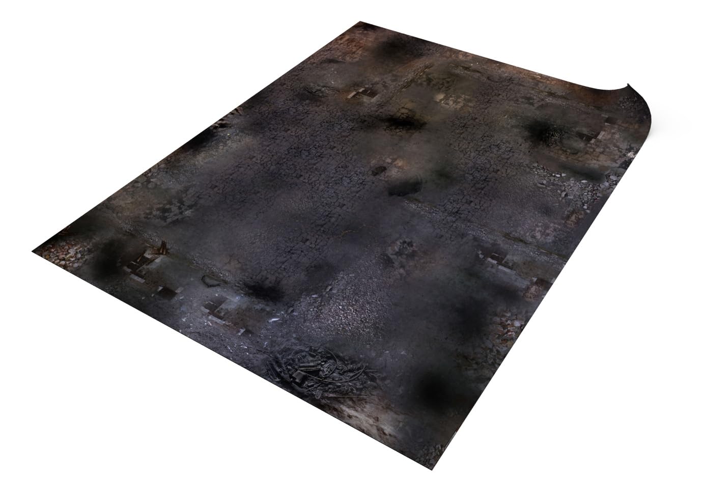 Alfombrilla para Wargaming Compatible con Warhammer 40K - 112 x 152 cm - Ciudad destruida