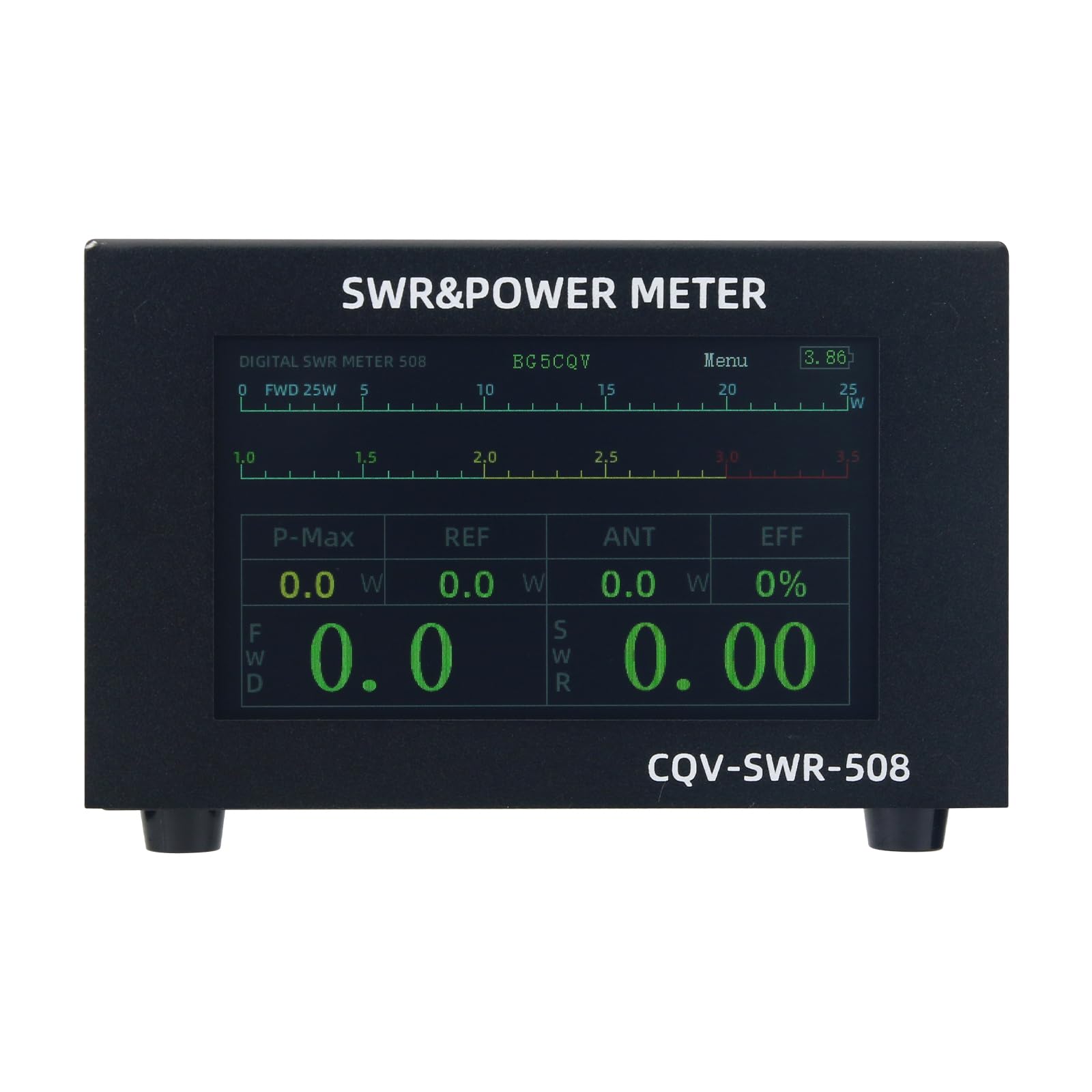 Digitaler SWR Leistungsmesser 200W Digitale Leistungs Stehwellenmessgerät 1.8-54Mhz Frequenz 4.3-Zoll IPS Farbe LCD Display