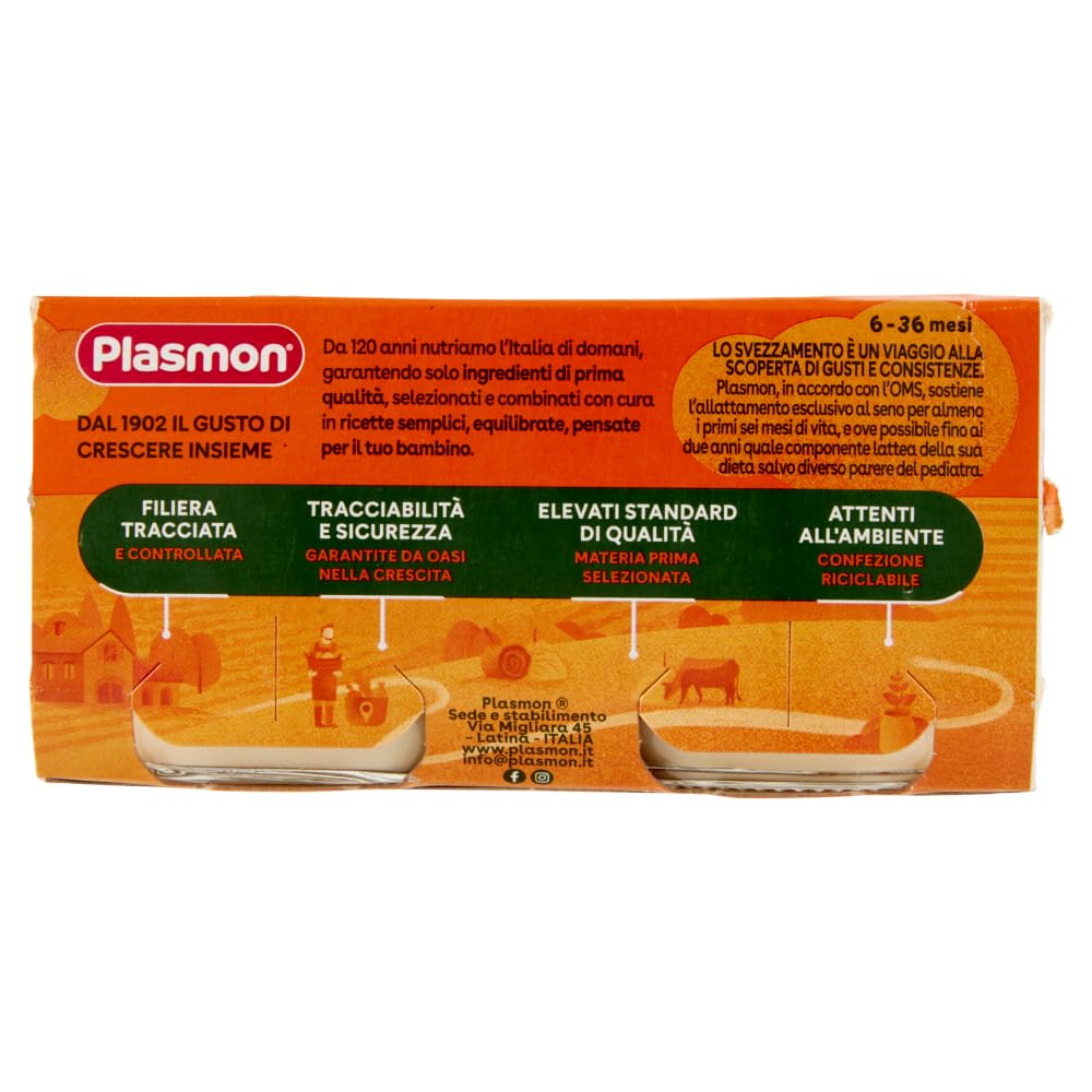 Plasmon Pesce Spigola con Patate, 12x (2x 80g), Mit ausgewählten Zutaten, 100% natürlich, Ohne Stärken und Salz hinzugefügt + Italian Gourmet polpa 400g