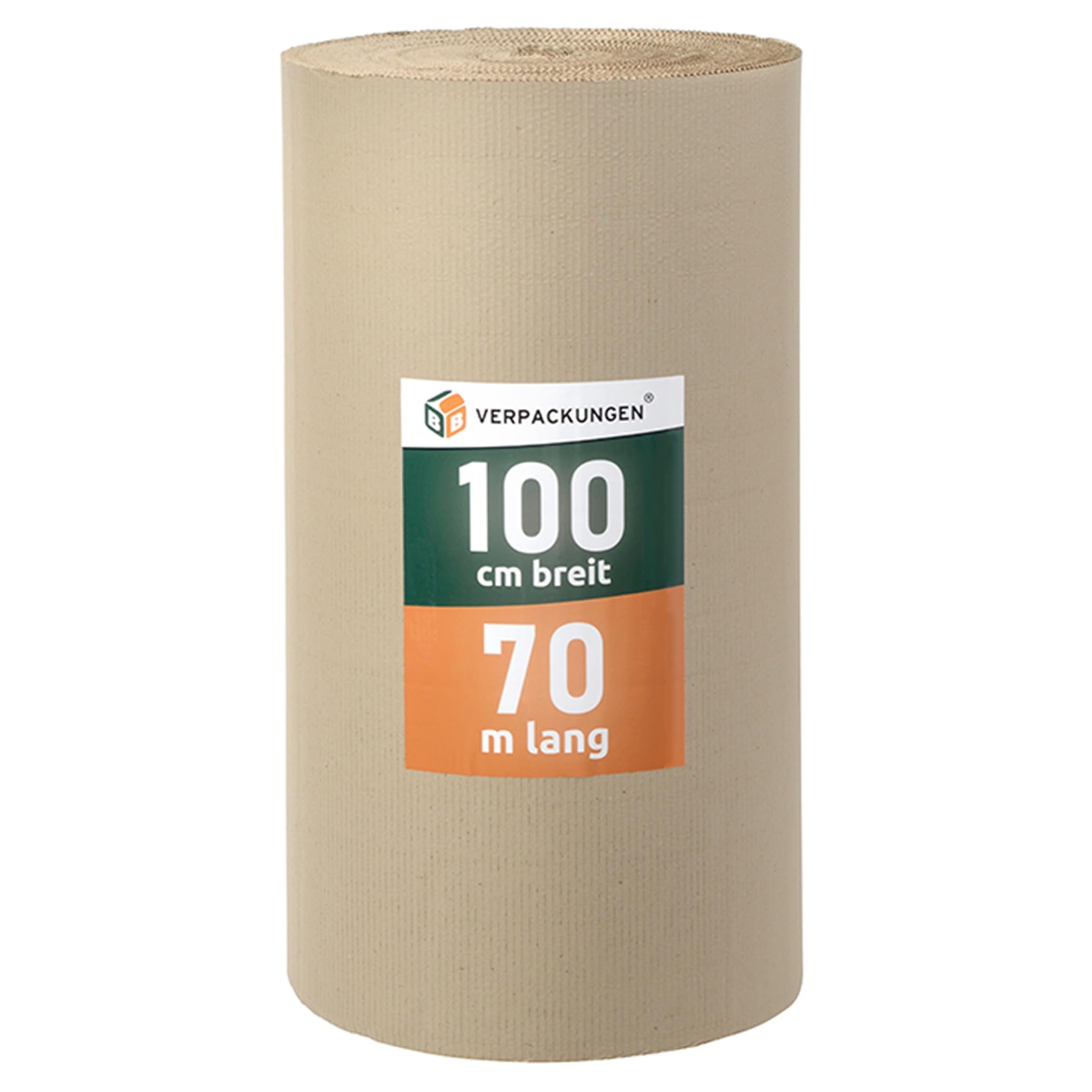 Lot de 2 rouleaux de carton ondulé 70 m 140 m² pour expédition et stockage