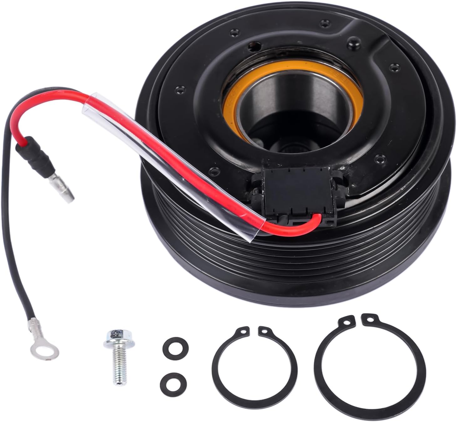 GELUOXI A/C Compressor Clutch Kit Replacement for Buick Rainier Chevy Trailblazer GMC Envoy Olds Bravada Isuzu Ascender Saab 9-7x 4.2L L6 2002-2009 88892743 89038601