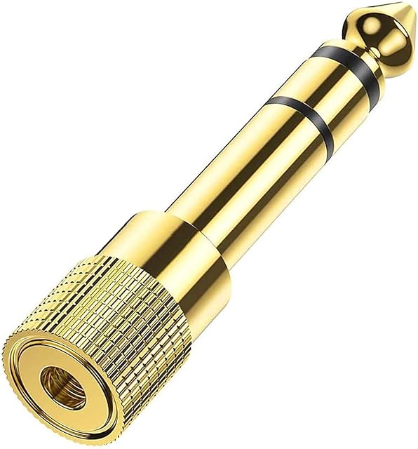 Headphone Jack Adapter 6.35mm 1/4Inch Male to 3.5mm 1/8 Inch Female Jack Headphone Audio Stereo Jack Plug Adaptor Converter