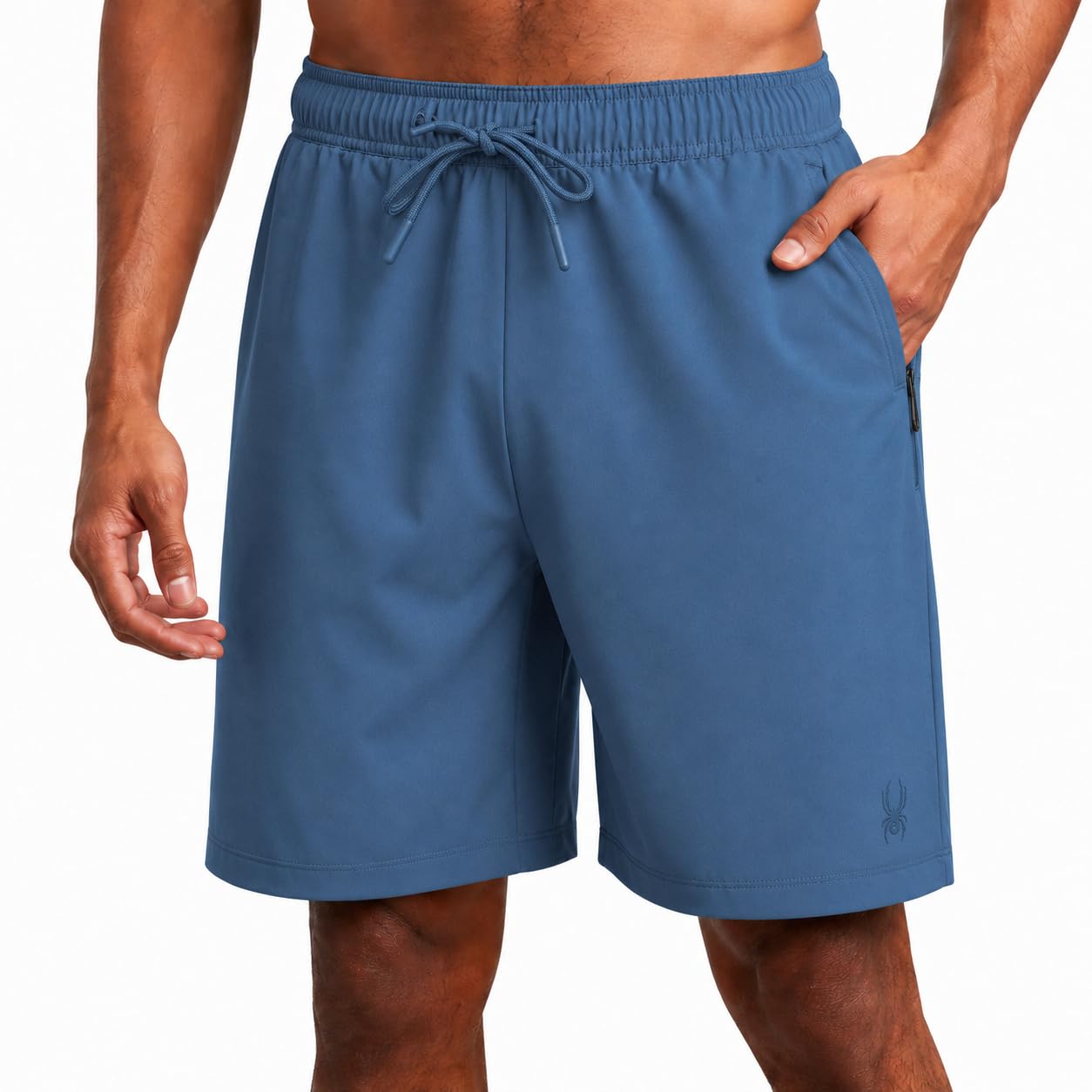 Spyder Mens Athletic Shorts - 8" Inseam Lightweight Active Stretch Quick Dry Woven Workout Shorts for Men for Gym and Running, Slate Blue, 32