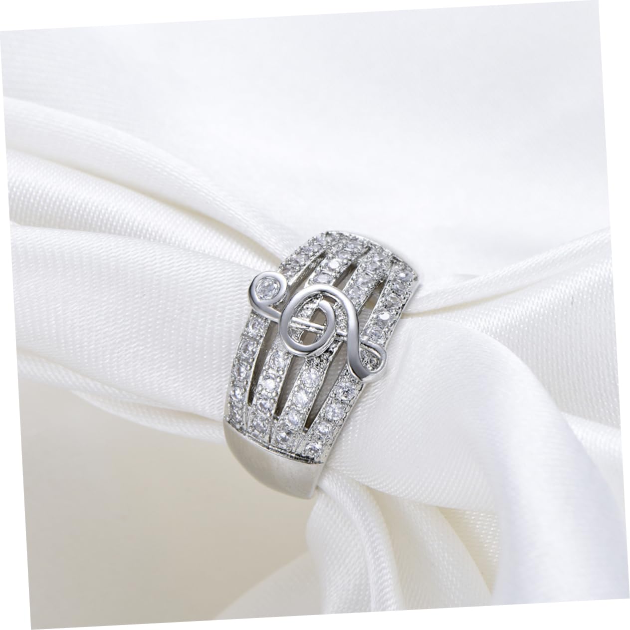 1 Anello da Dito per Donna alla, Creativo, in Argento, Misura 9, Accessorio Unico per Gioielli per Amanti della Musica