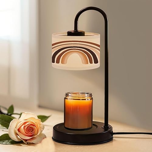 Miniatura 15 de Candle Warmer Lamp with Timer and Dimmer, Seamless 70s retro floral vintage daisy flowers for fabric Wax Melt Warmer with 4 Bulbs, House Warming