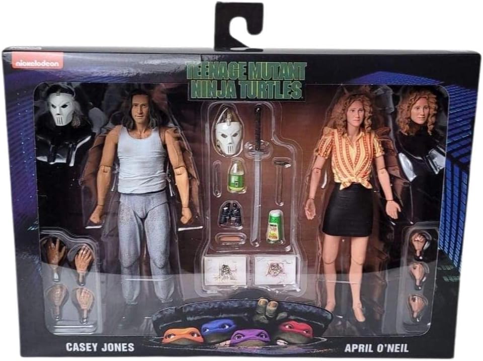 Teenage Mutant Ninja Turtles TMNT 1990 Movie 7" 2-Pack Figure Collection (Casey Jones & April O'Neil)