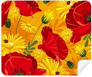 Canvas Flowers Painting Corn Cleaning Cloth Screen Cleaner 2pcs Suede Fabric