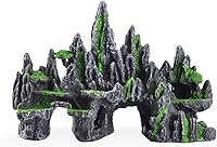 Vista 8 de Decoración de acuario grande y alta, decoración de pecera para acuario, vista de montaña, adorno de acuario, cueva de casa de árbol para tanque