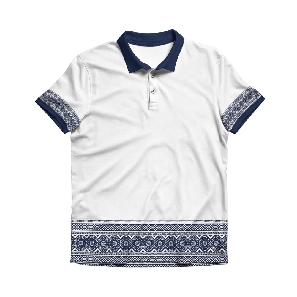 Playfull Vibes Men Cotton Blend Regular Fit Printed Polo T Shirt-picture-11