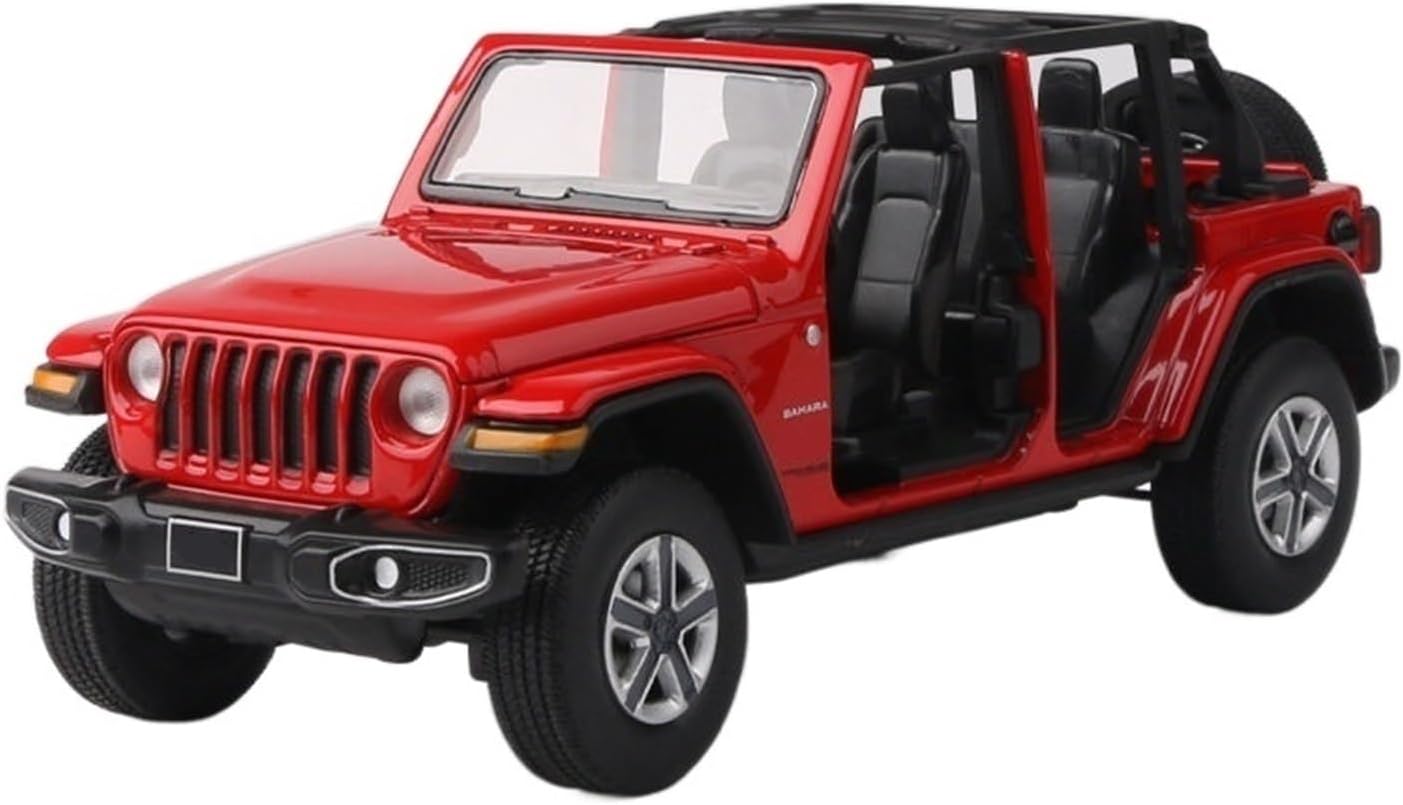 1:32 for Wrangler Toy Vehicles Model Sound and Light Shock Absorb(Red C,with Box)