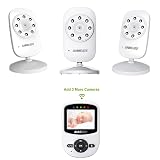 ANMEATE 6 Inch Baby Monitor with Camera and Audio - No WiFi, 48-Hour Battery, Thermal Sensor, Remote Pan/Tilt/Zoom, Two-Way Talk, Lullabies&White Noise, 1000ft Range