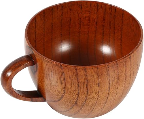 Yinhing Taza de café de madera, taza de madera, taza de madera, tronco primitivo, color madera, café, té, cerveza leche taza (#3)