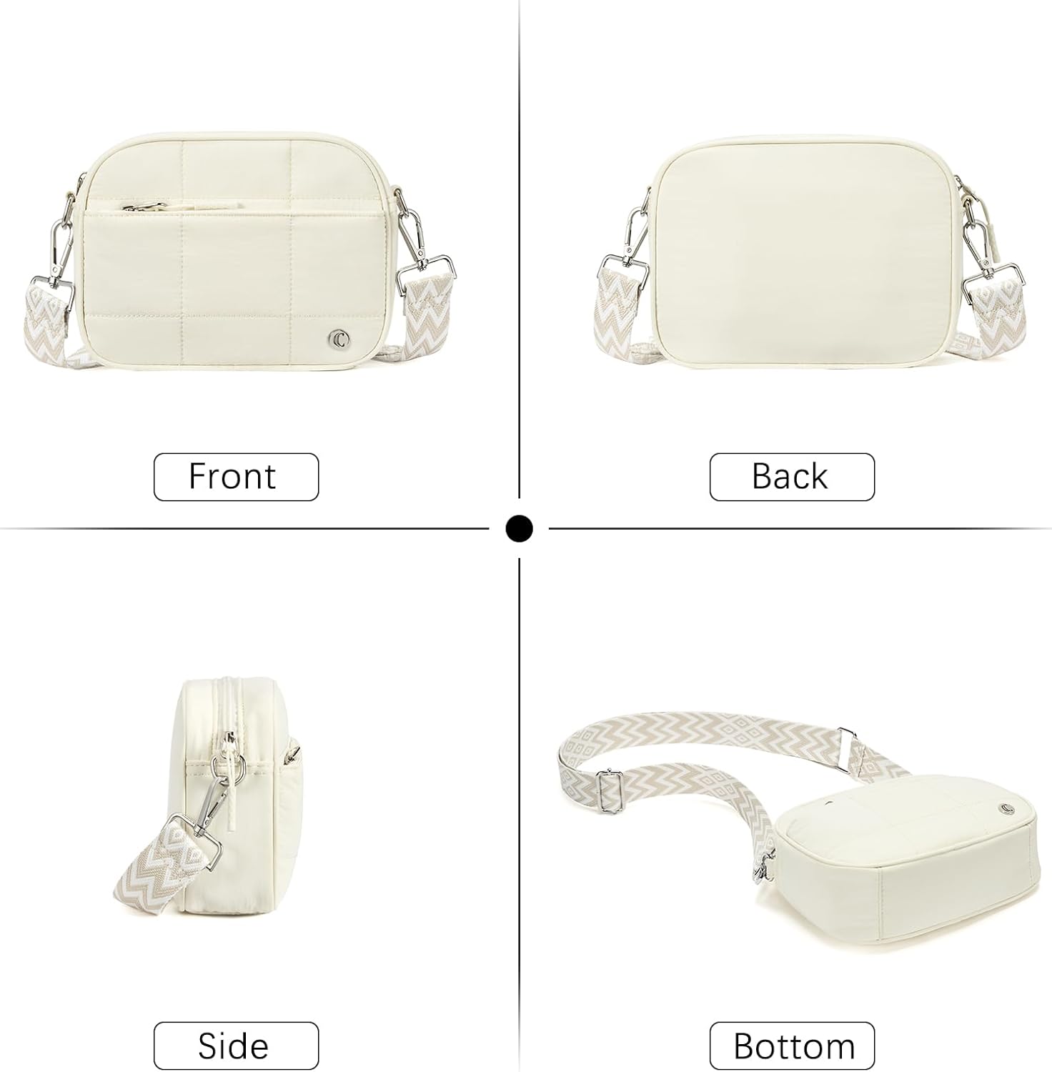 CLUCI Quilted Crossbody Bags for Women Lightweight Puffer Shoulder Bag Travel Purses with Wide Strap - Image 6