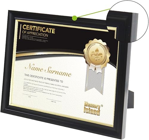 Miniatura 24 de Memory Island Marcos para documentos de 8.5 x 11, juego de 4 marcos de certificados para pared o mesa, marcos de diploma para premio de grado