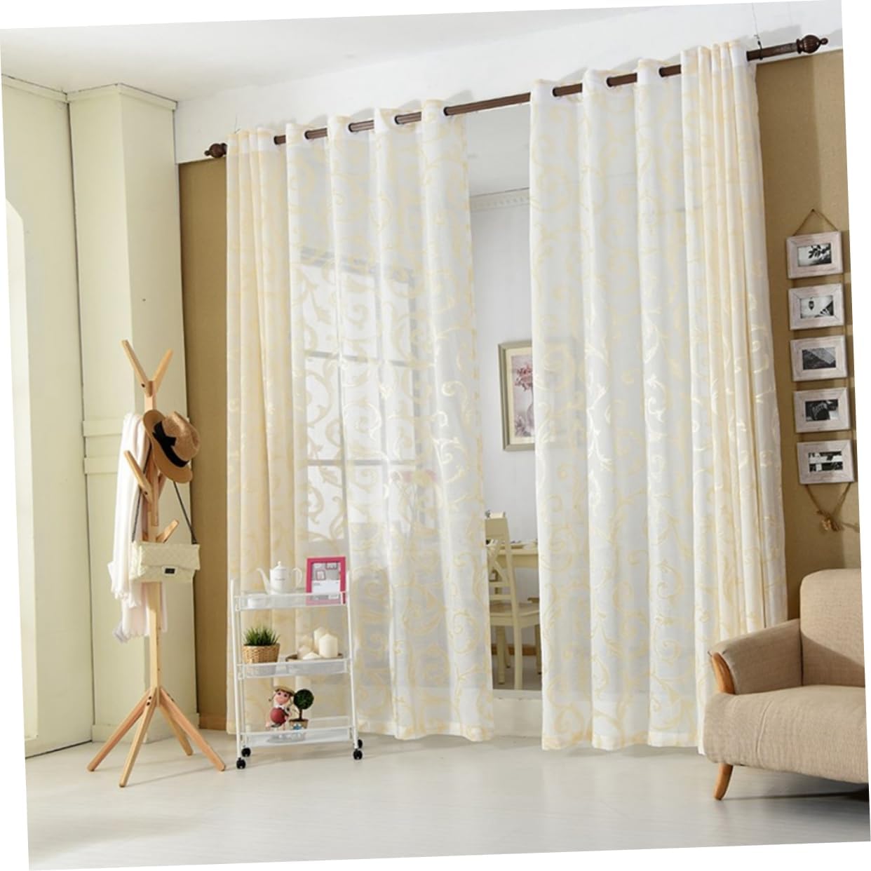 Cabilock 2sets Curtain Accessories Low Noise Eyelet Ring Easy to Use Buckle for Drapery Rod 20pcs*2
