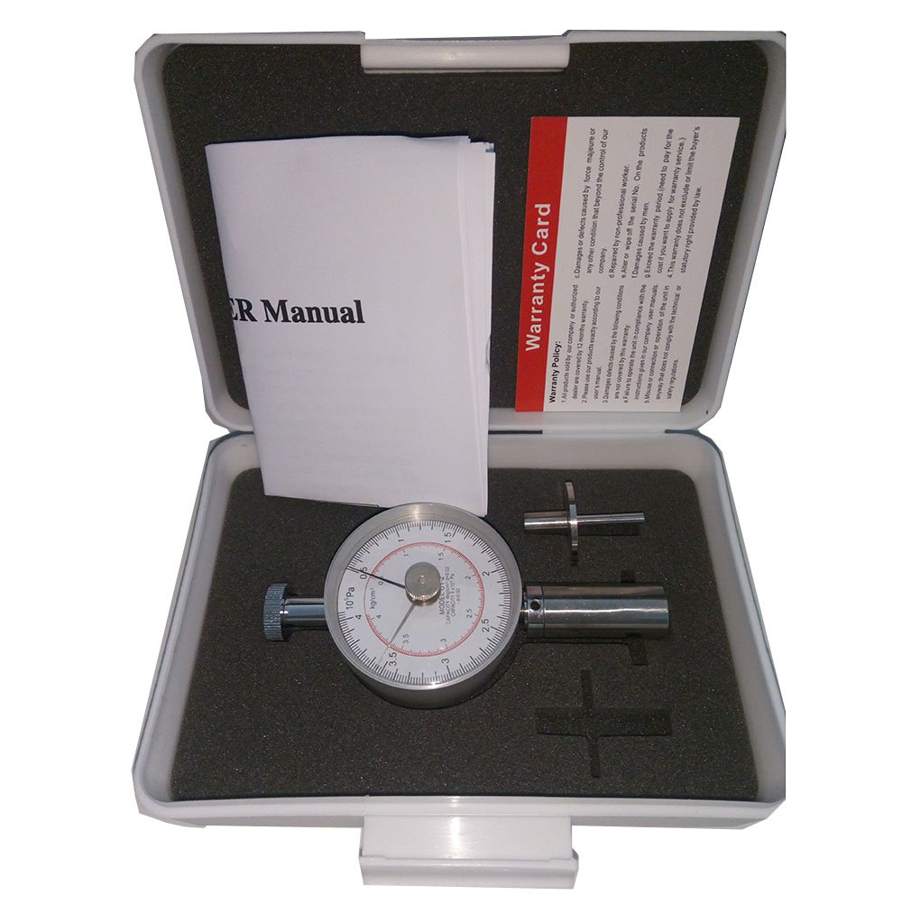 Fruit Hardness Tester Meter Fruit Penetrometer Pointer Type GY-2 with 1 Head Dim Range 0.5 to 4kg/cm2 (x10 5pa)